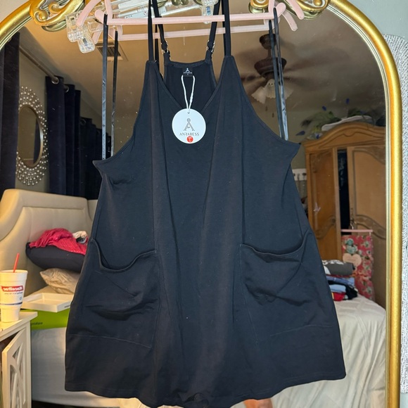 Black romper spaghetti strap overalls size large - Picture 3 of 5